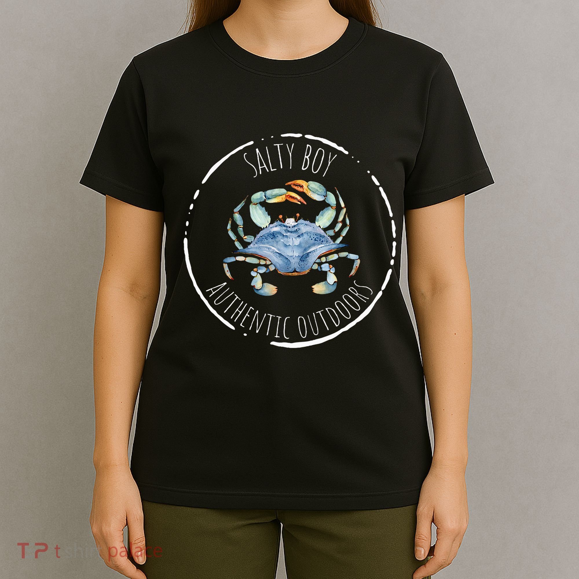 Salty Boy Salty Attitude Funny Fishing Crab Fishing Salty T-Shirt
