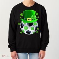 Soccer Ball Shamrock Funny Irish St Patrick Day Women's Sweatshirt thumb 0