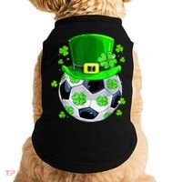 Soccer Ball Shamrock Funny Irish St Patrick Day Doggie Tank thumb 0