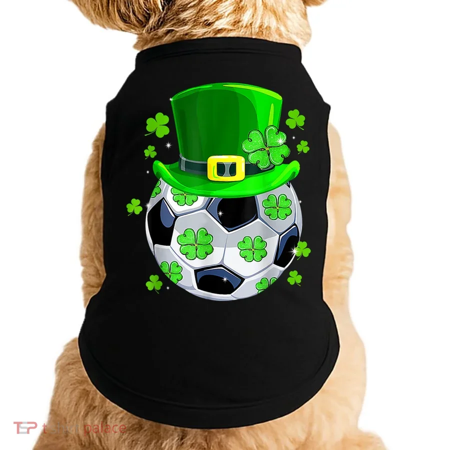 Soccer Ball Shamrock Funny Irish St Patrick Day Doggie Tank