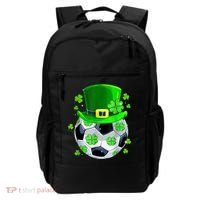 Soccer Ball Shamrock Funny Irish St Patrick Day Backpack thumb 0