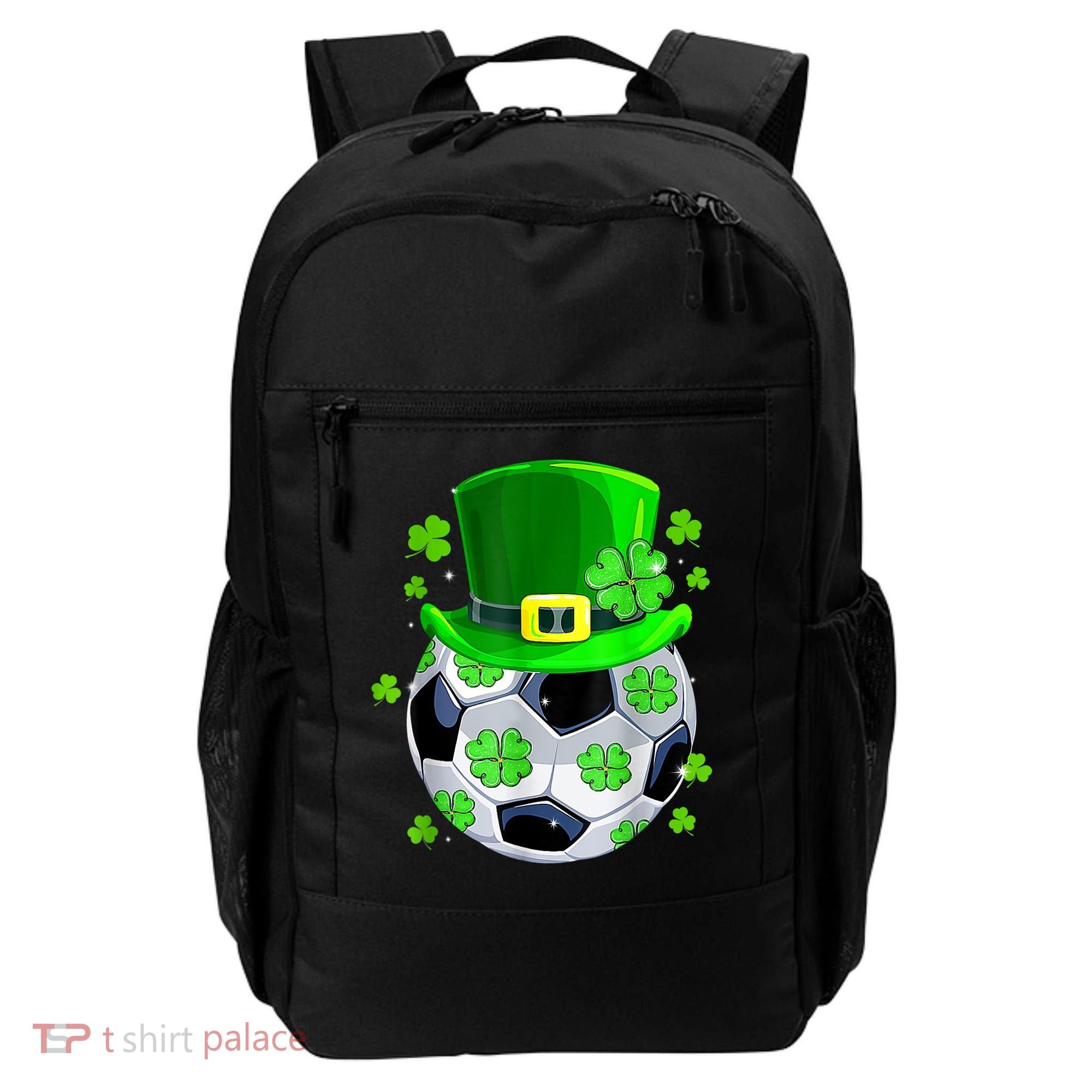Soccer Ball Shamrock Funny Irish St Patrick Day Backpack