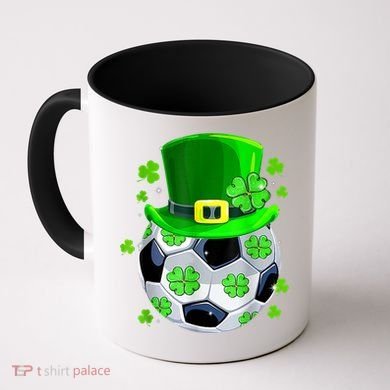 Soccer Ball Shamrock Funny Irish St Patrick Day Coffee Mug