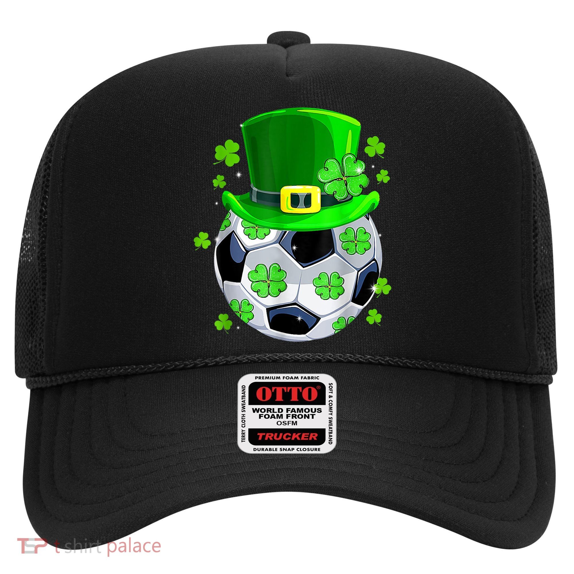 Soccer Ball Shamrock Funny Irish St Patrick Day Hat