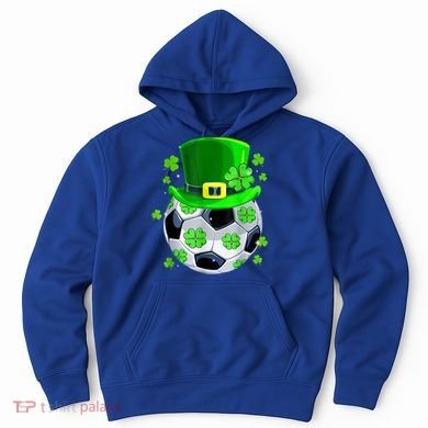 Soccer Ball Shamrock Funny Irish St Patrick Day Hoodie