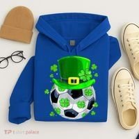 Soccer Ball Shamrock Funny Irish St Patrick Day Hoodie thumb 4