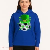 Soccer Ball Shamrock Funny Irish St Patrick Day Hoodie thumb 5