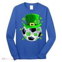 Soccer Ball Shamrock Funny Irish St Patrick Day Long Sleeve Shirt thumb 0