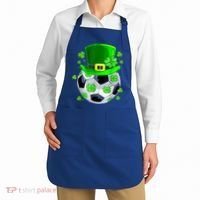 Soccer Ball Shamrock Funny Irish St Patrick Day Apron thumb 2