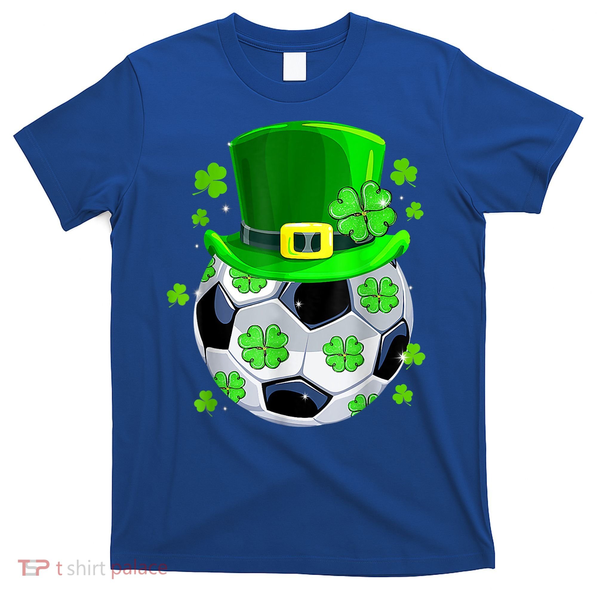Soccer Ball Shamrock Funny Irish St Patrick Day T-Shirt