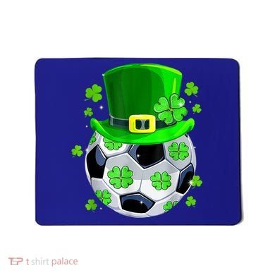 Soccer Ball Shamrock Funny Irish St Patrick Day Mousepad