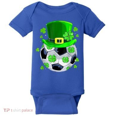 Soccer Ball Shamrock Funny Irish St Patrick Day Baby Bodysuit