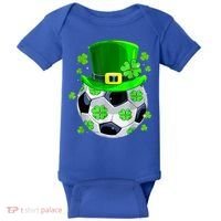 Soccer Ball Shamrock Funny Irish St Patrick Day Baby Bodysuit thumb 0