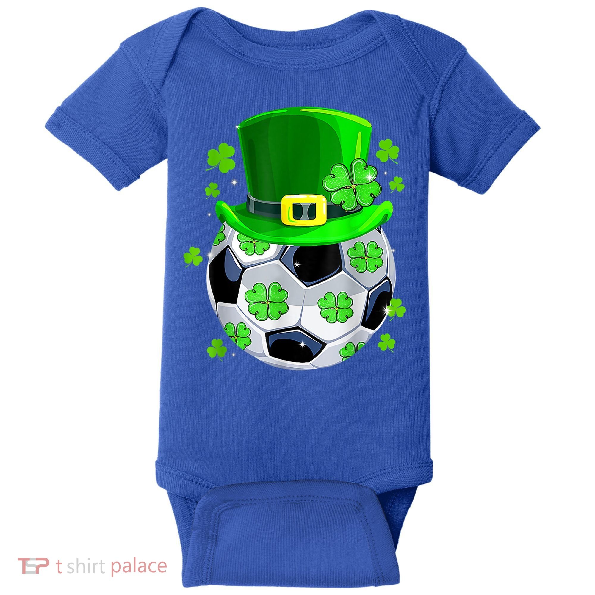 Soccer Ball Shamrock Funny Irish St Patrick Day Baby Bodysuit