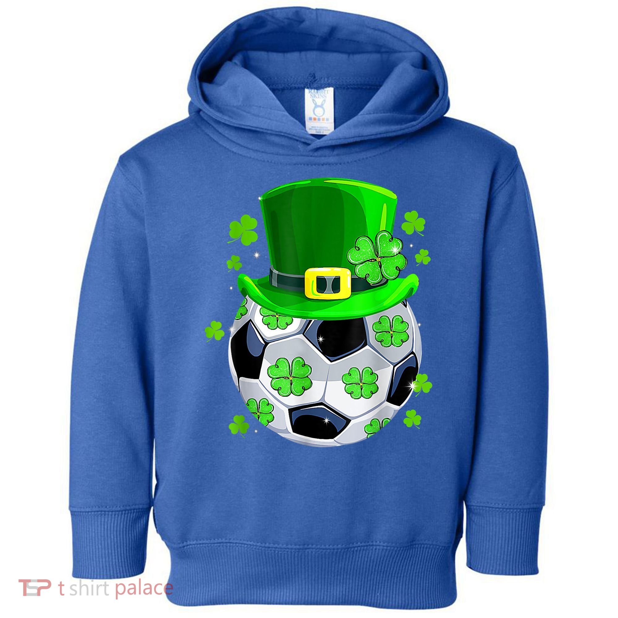 Soccer Ball Shamrock Funny Irish St Patrick Day Toddler Hoodie