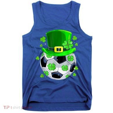 Soccer Ball Shamrock Funny Irish St Patrick Day Tank Top