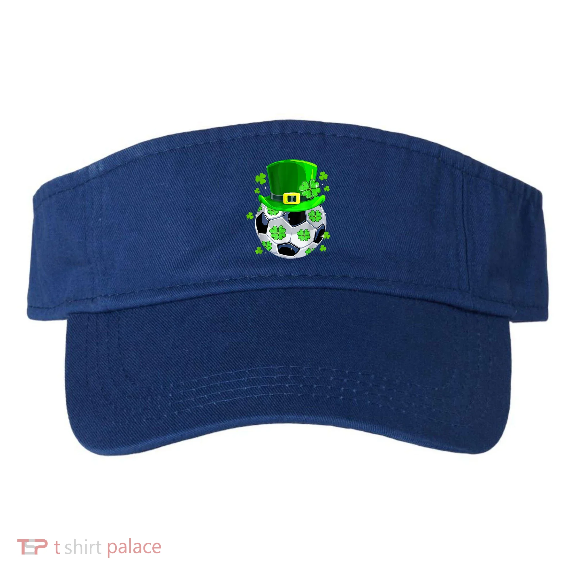 Soccer Ball Shamrock Funny Irish St Patrick Day Visor