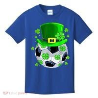 Soccer Ball Shamrock Funny Irish St Patrick Day Kids T-Shirt thumb 0