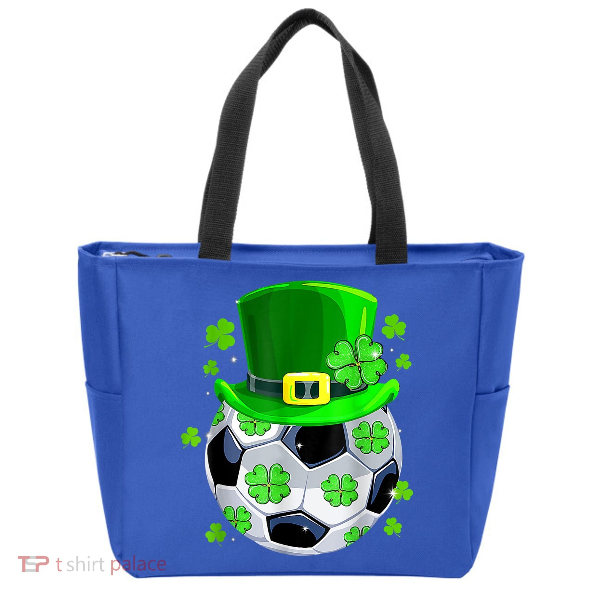Soccer Ball Shamrock Funny Irish St Patrick Day Tote Bag