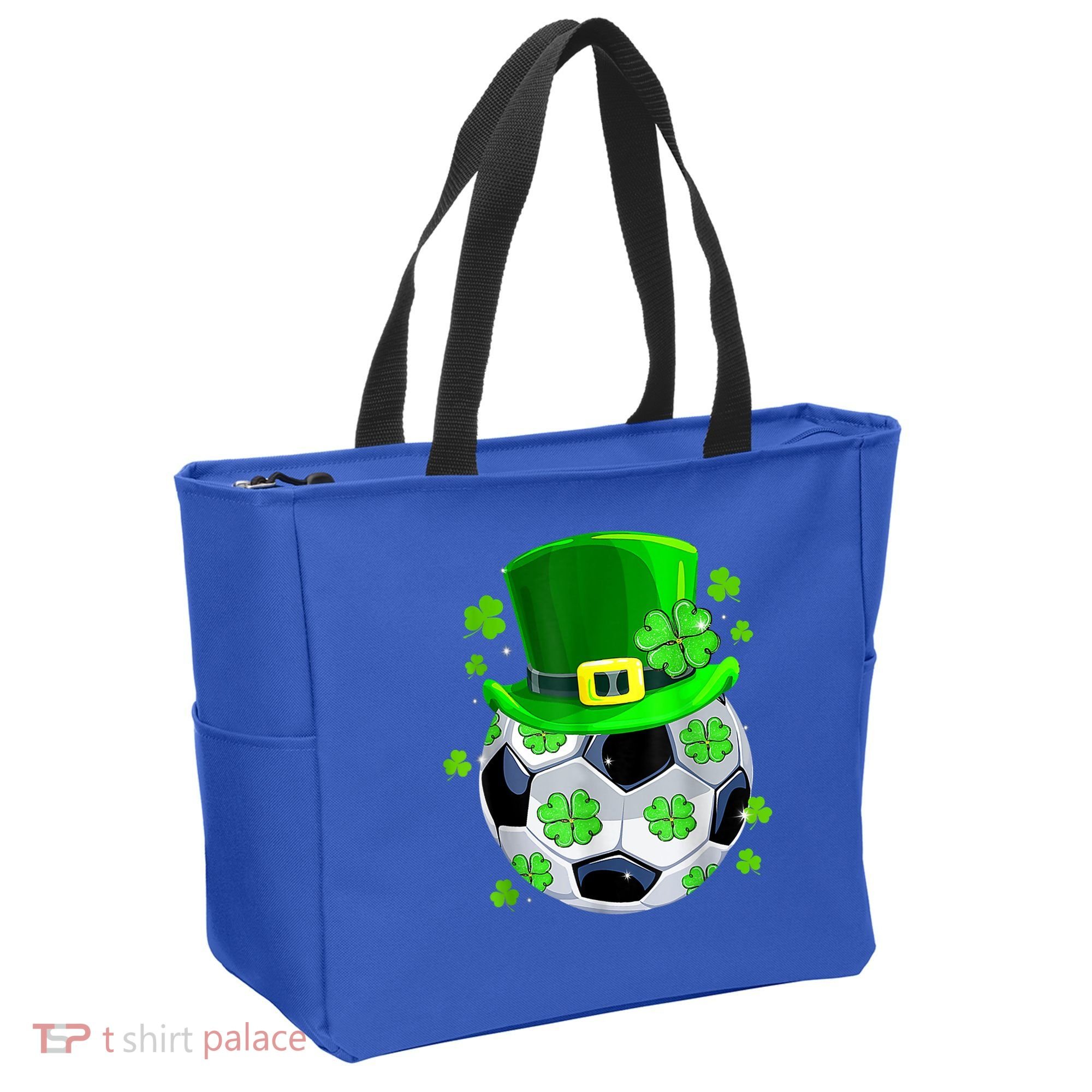 Soccer Ball Shamrock Funny Irish St Patrick Day Tote Bag
