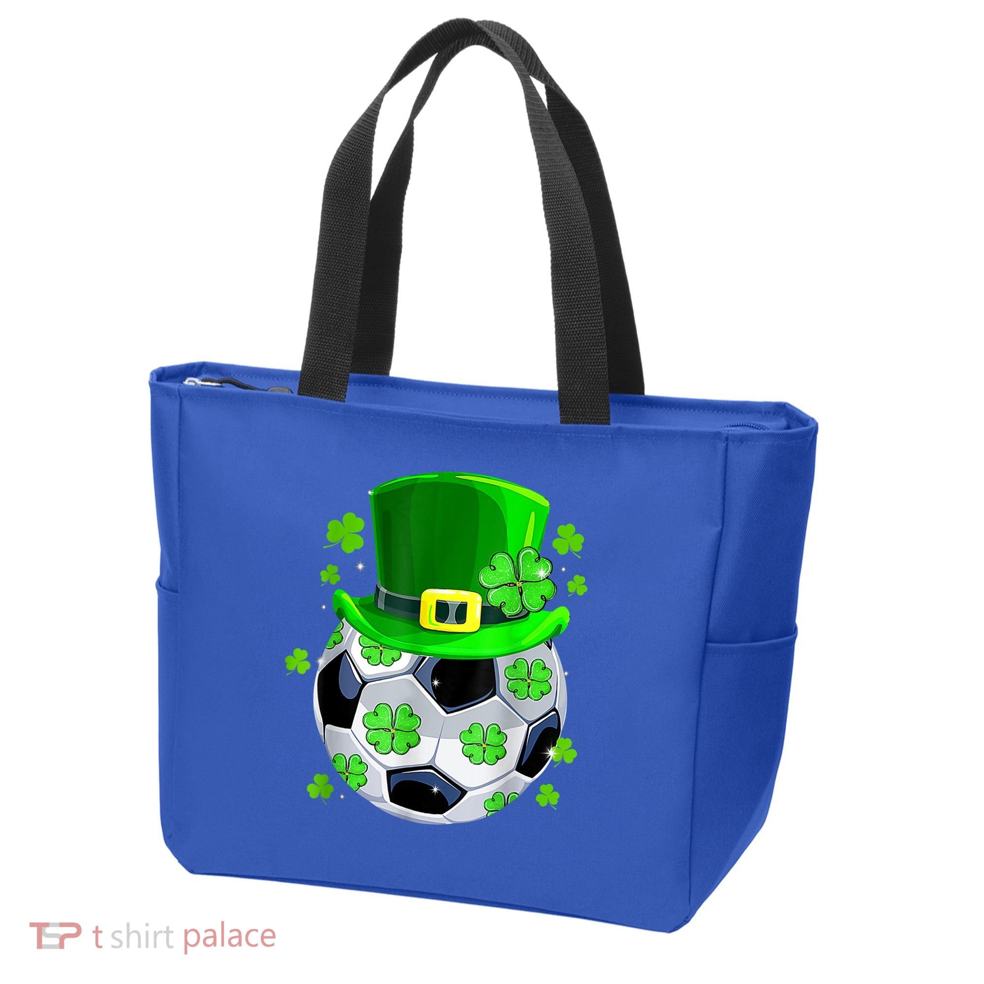 Soccer Ball Shamrock Funny Irish St Patrick Day Tote Bag