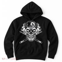 Skull Billiards Snooker Billiard 8 Ball Player Cue Sports Hoodie thumb 0