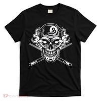 Skull Billiards Snooker Billiard 8 Ball Player Cue Sports T-Shirt thumb 0