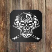 Skull Billiards Snooker Billiard 8 Ball Player Cue Sports Coaster thumb 0