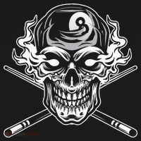 Skull Billiards Snooker Billiard 8 Ball Player Cue Sports Mousepad thumb 1