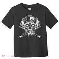 Skull Billiards Snooker Billiard 8 Ball Player Cue Sports Toddler T-Shirt thumb 0