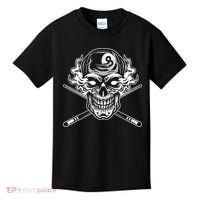 Skull Billiards Snooker Billiard 8 Ball Player Cue Sports Kids T-Shirt thumb 0