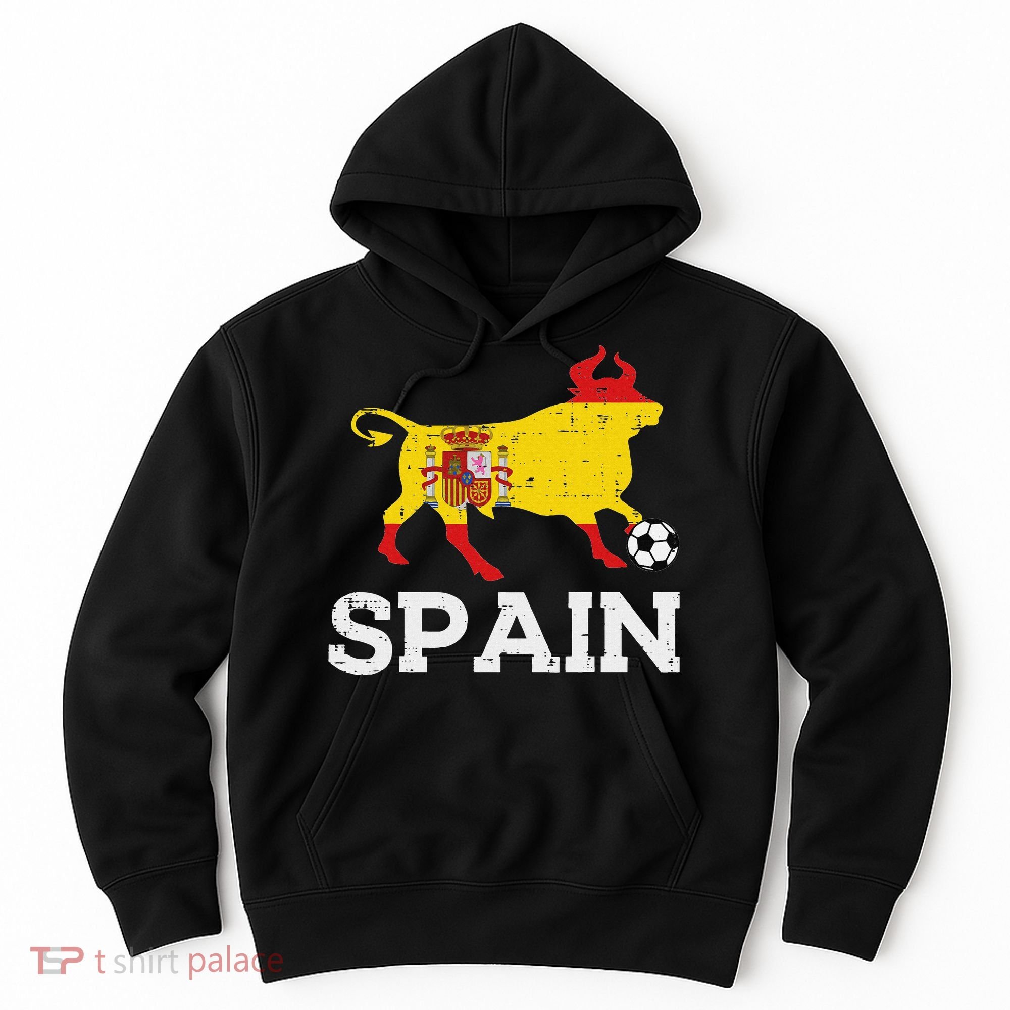 Spain Bull Spanish Soccer Ball    Boys Girls Hoodie