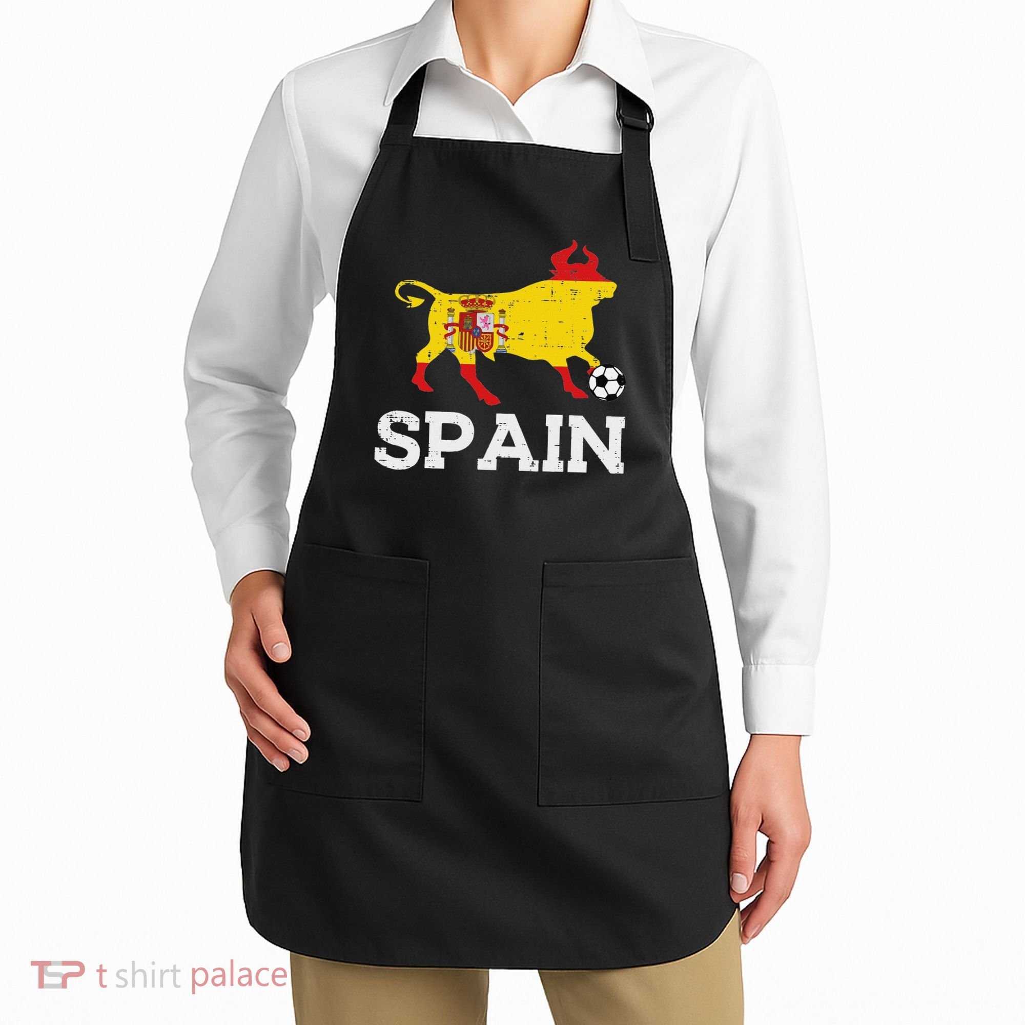 Spain Bull Spanish Soccer Ball    Boys Girls Apron