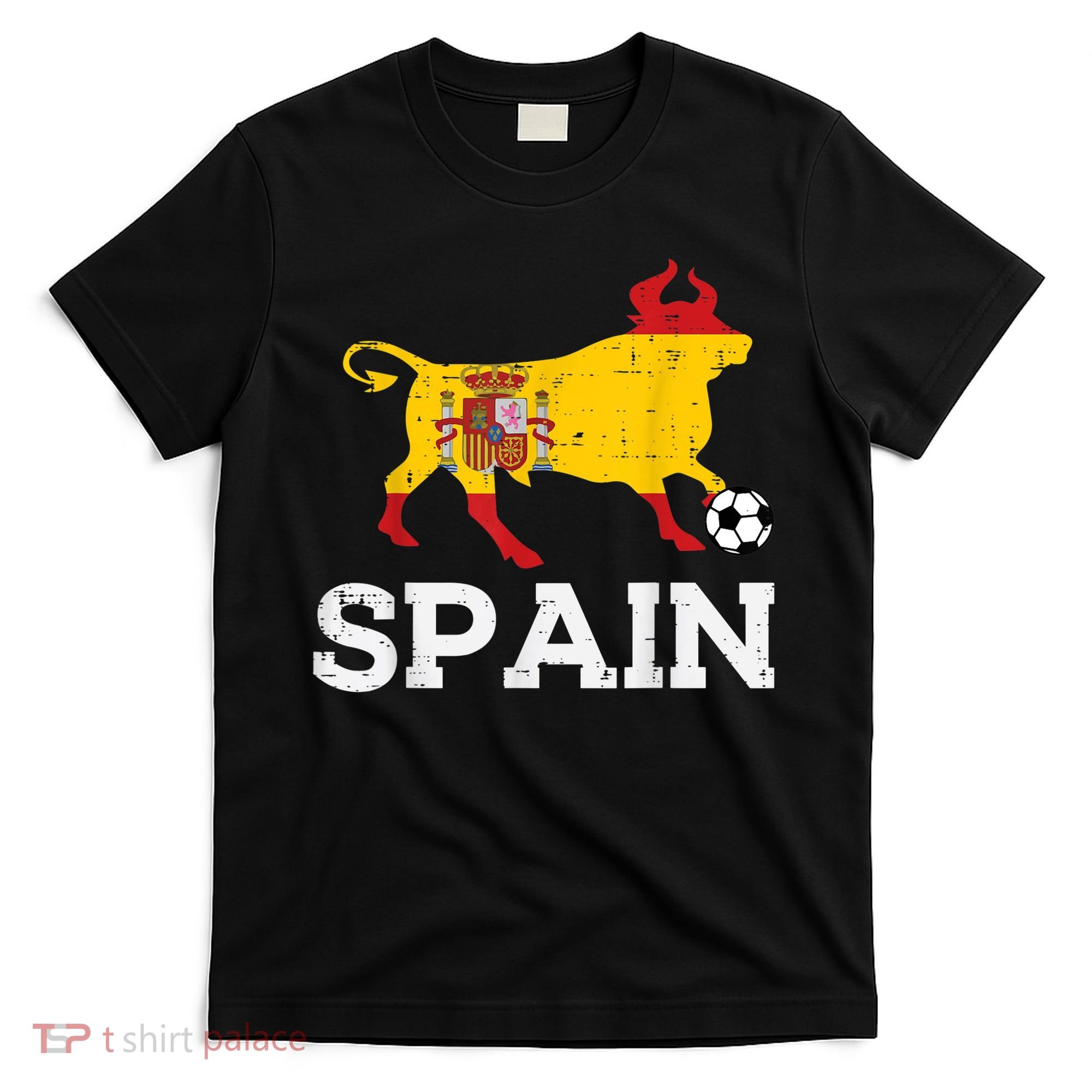 Spain Bull Spanish Soccer Ball    Boys Girls T-Shirt