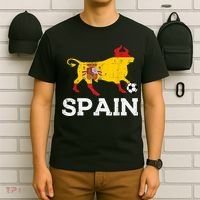 Spain Bull Spanish Soccer Ball    Boys Girls T-Shirt thumb 6