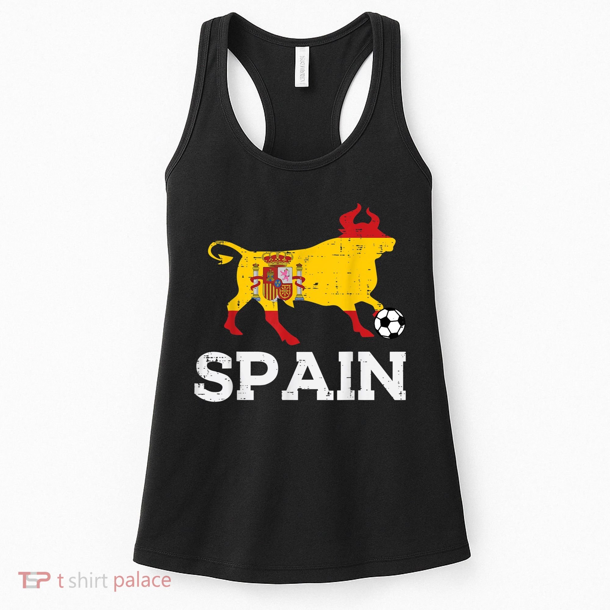 Spain Bull Spanish Soccer Ball    Boys Girls Women's Tank Top