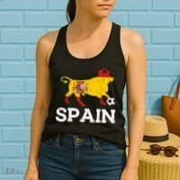 Spain Bull Spanish Soccer Ball    Boys Girls Women's Tank Top thumb 2
