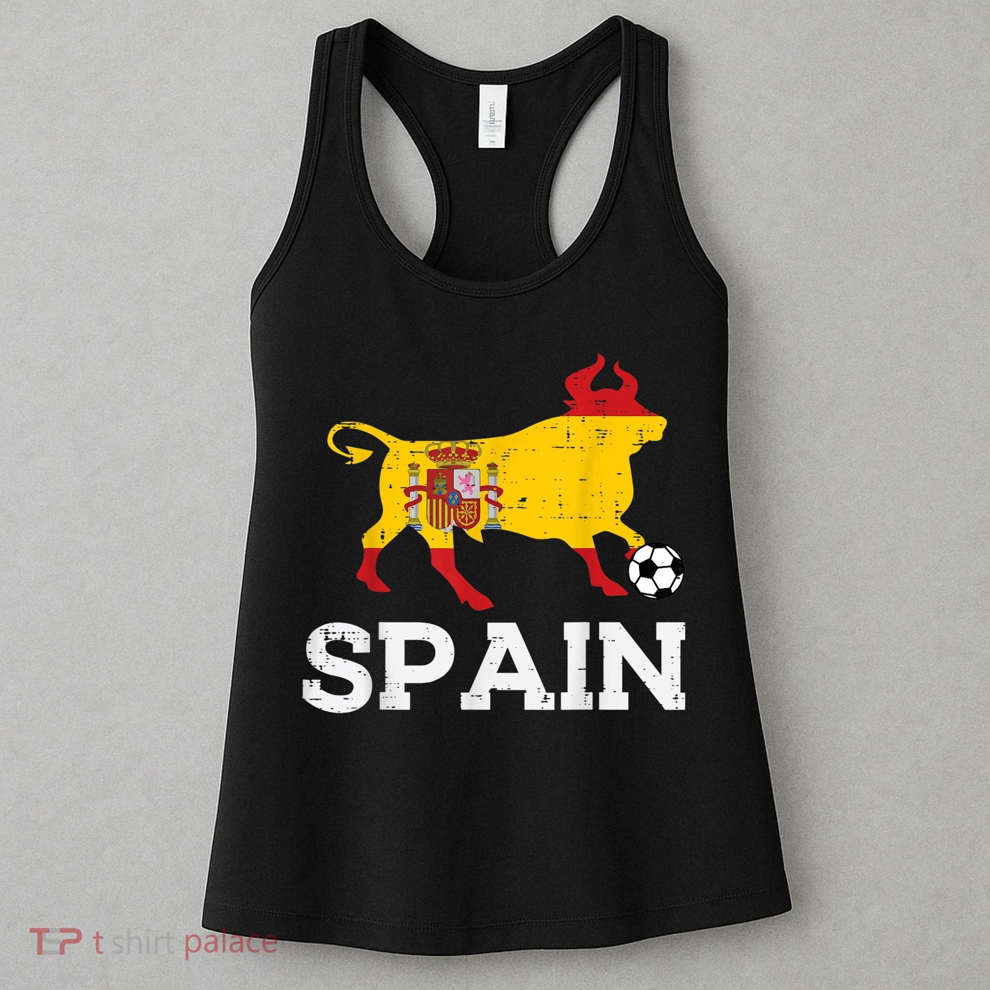 Spain Bull Spanish Soccer Ball    Boys Girls Women's Tank Top