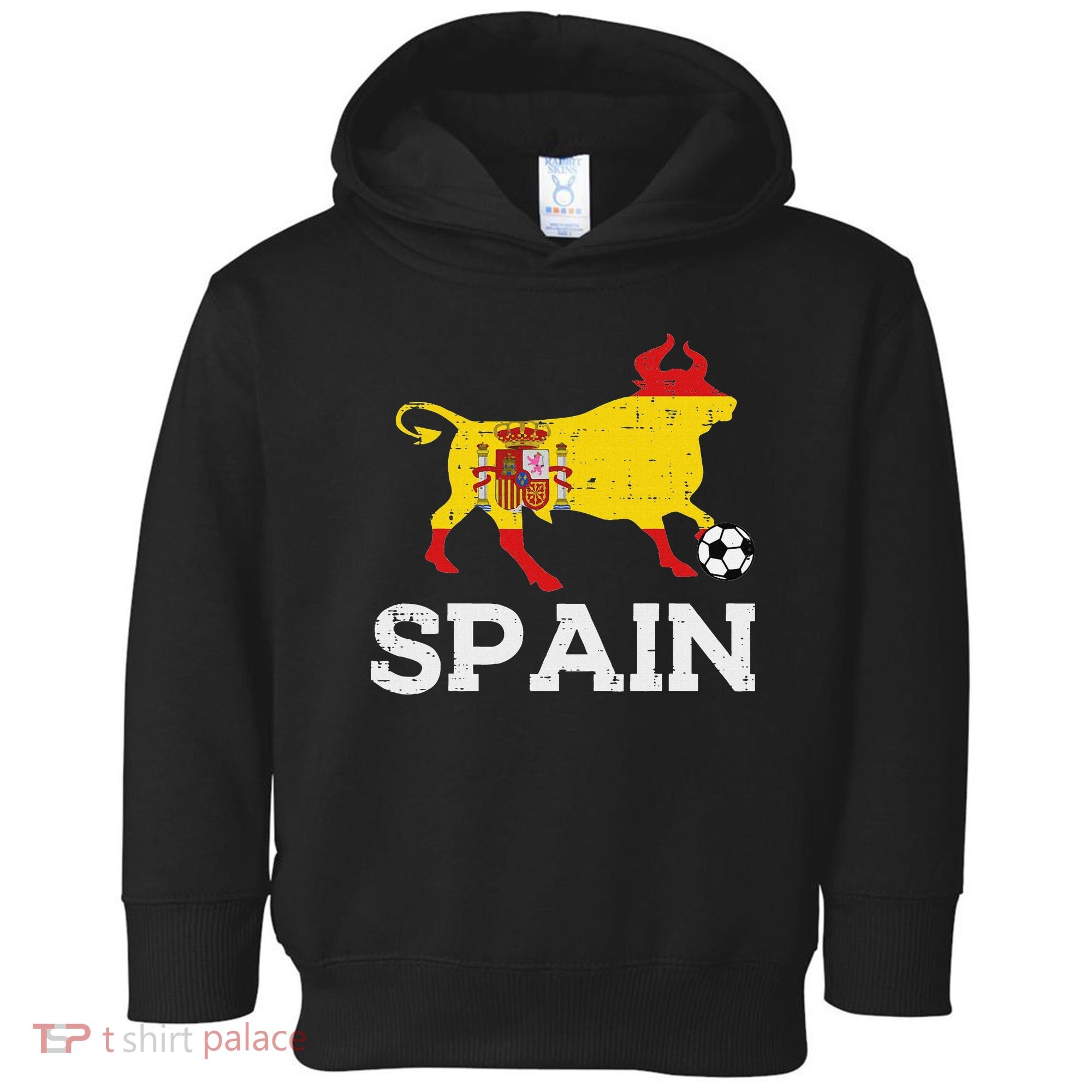 Spain Bull Spanish Soccer Ball    Boys Girls Toddler Hoodie