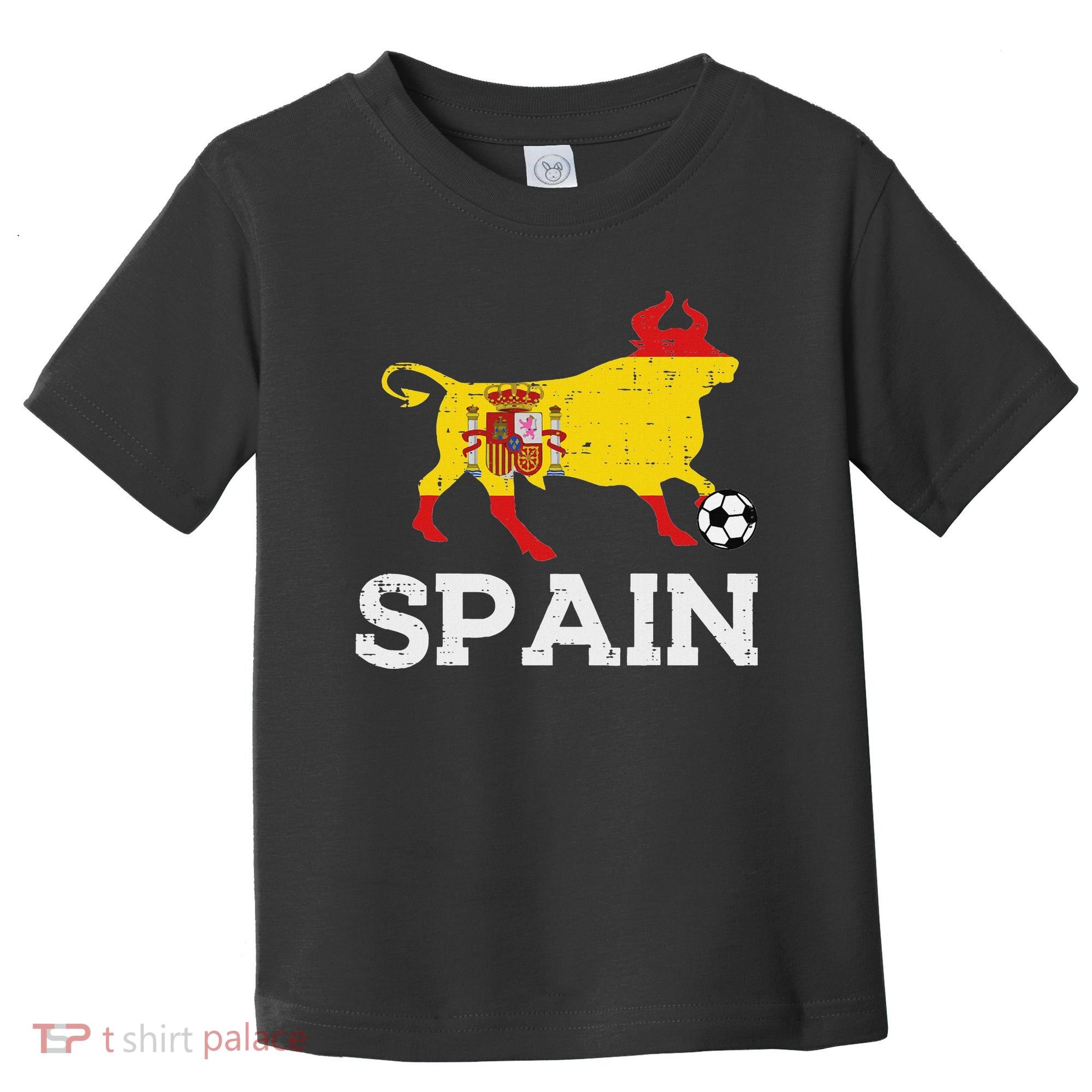 Spain Bull Spanish Soccer Ball    Boys Girls Toddler T-Shirt