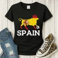 Spain Bull Spanish Soccer Ball    Boys Girls Women's T-Shirt thumb 3