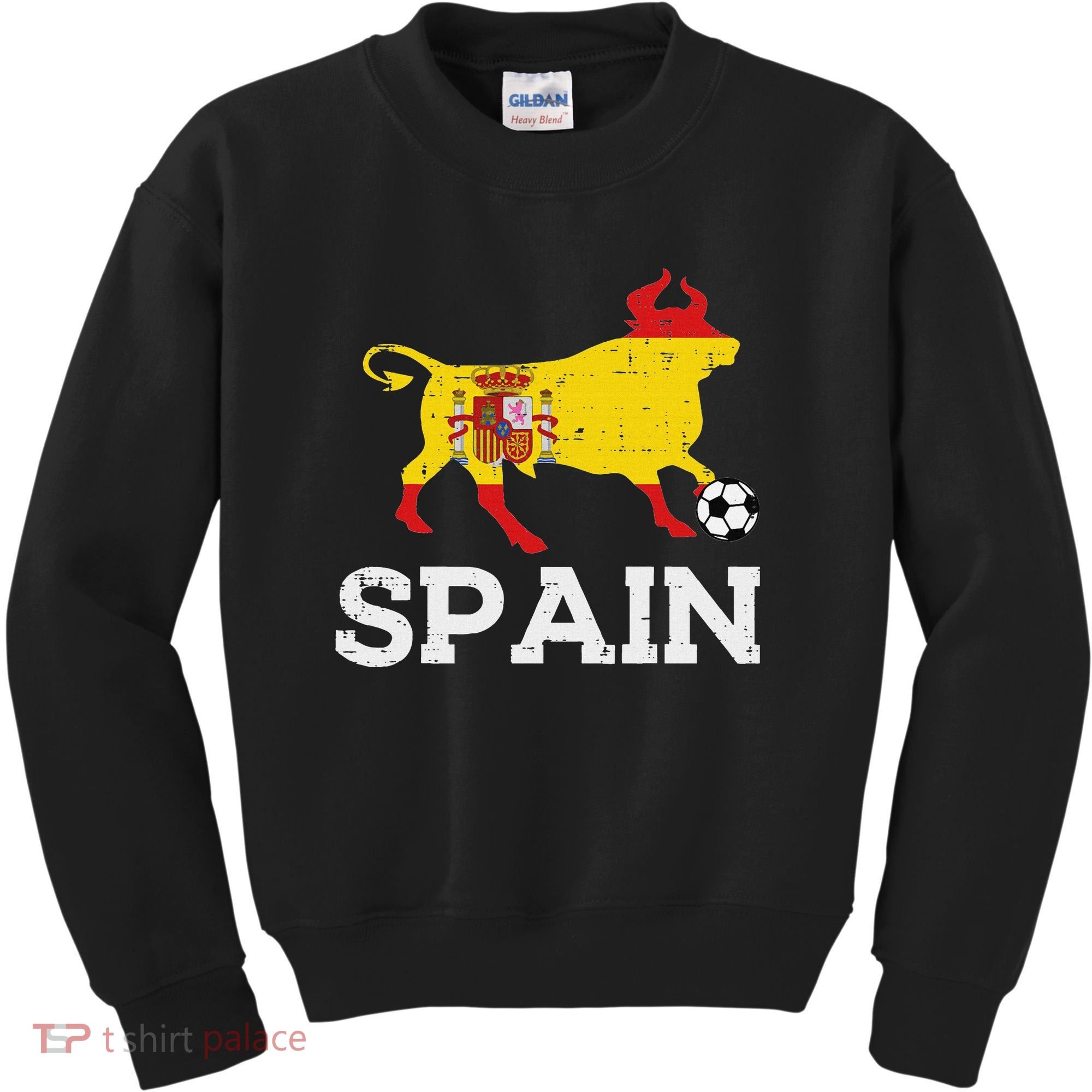Spain Bull Spanish Soccer Ball    Boys Girls Kids Sweatshirt