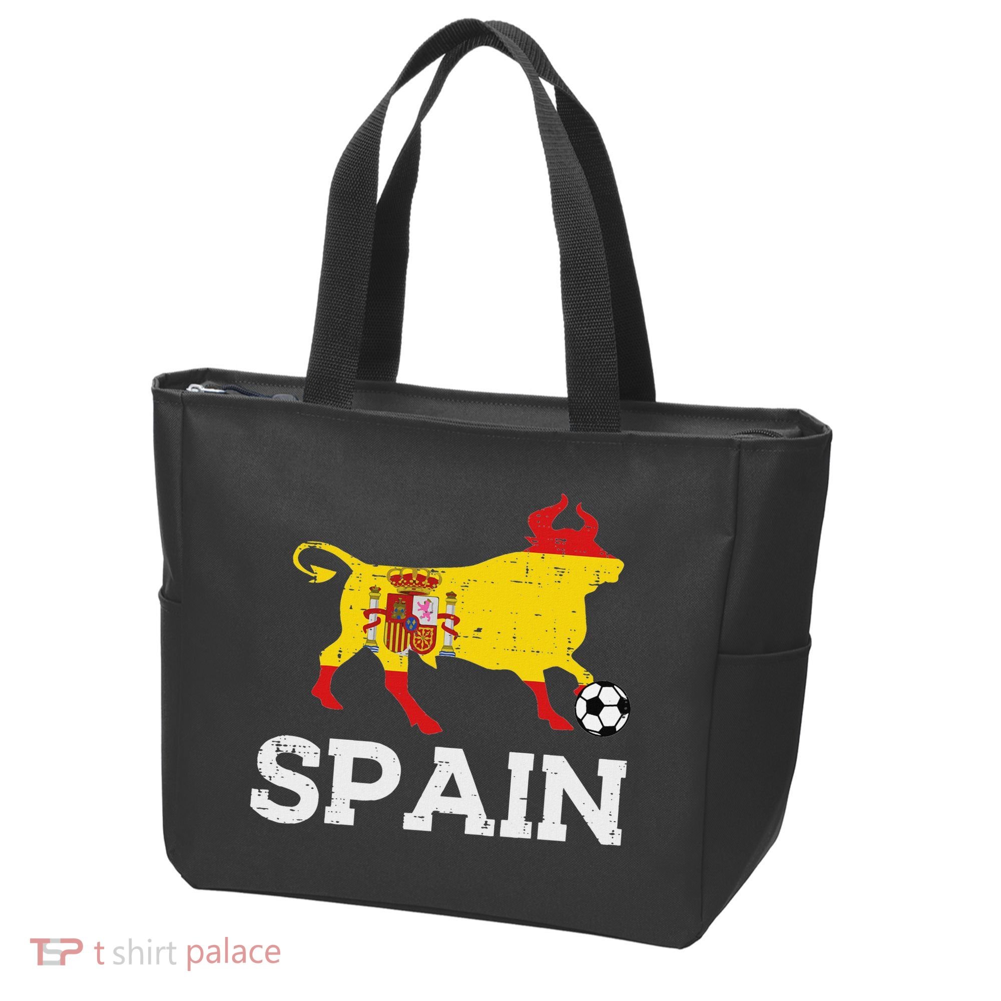 Spain Bull Spanish Soccer Ball    Boys Girls Tote Bag