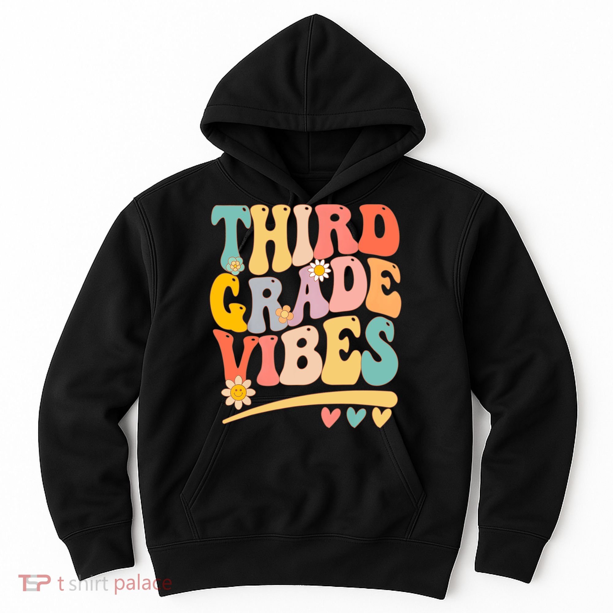 Third Grade Vibes For Girl Boy 3rd Grade Teacher Hoodie