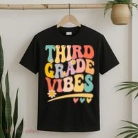 Third Grade Vibes For Girl Boy 3rd Grade Teacher T-Shirt thumb 2