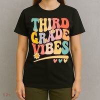 Third Grade Vibes For Girl Boy 3rd Grade Teacher T-Shirt thumb 4