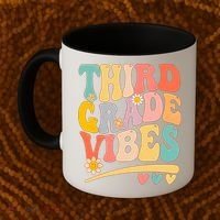 Third Grade Vibes For Girl Boy 3rd Grade Teacher Coffee Mug thumb 2