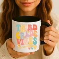Third Grade Vibes For Girl Boy 3rd Grade Teacher Coffee Mug thumb 3