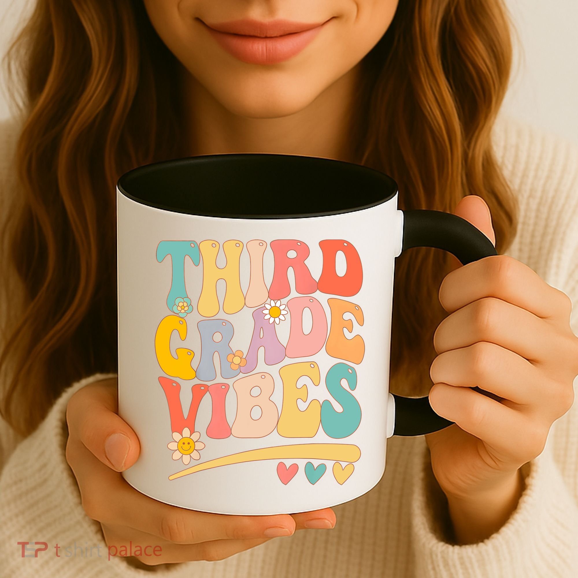 Third Grade Vibes For Girl Boy 3rd Grade Teacher Coffee Mug
