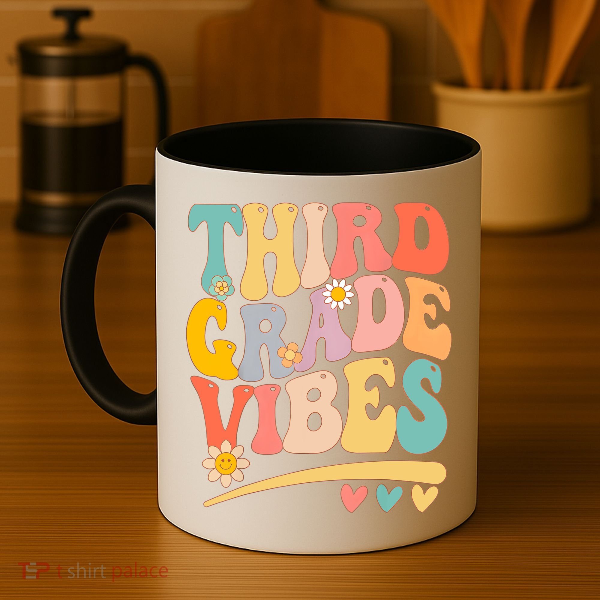 Third Grade Vibes For Girl Boy 3rd Grade Teacher Coffee Mug